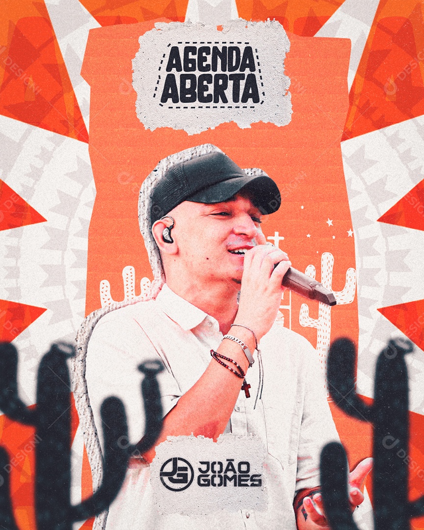 Flyer Agenda Aberta João Gomes Social Media PSD Editável