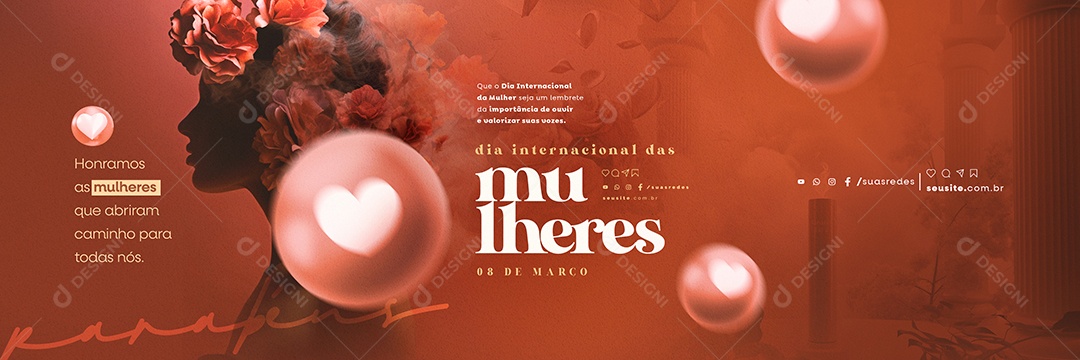 Carrossel Dia Internacional das Mulheres 8 De Março Honramos as mulheres que abriram caminho Social Media PSD Editável