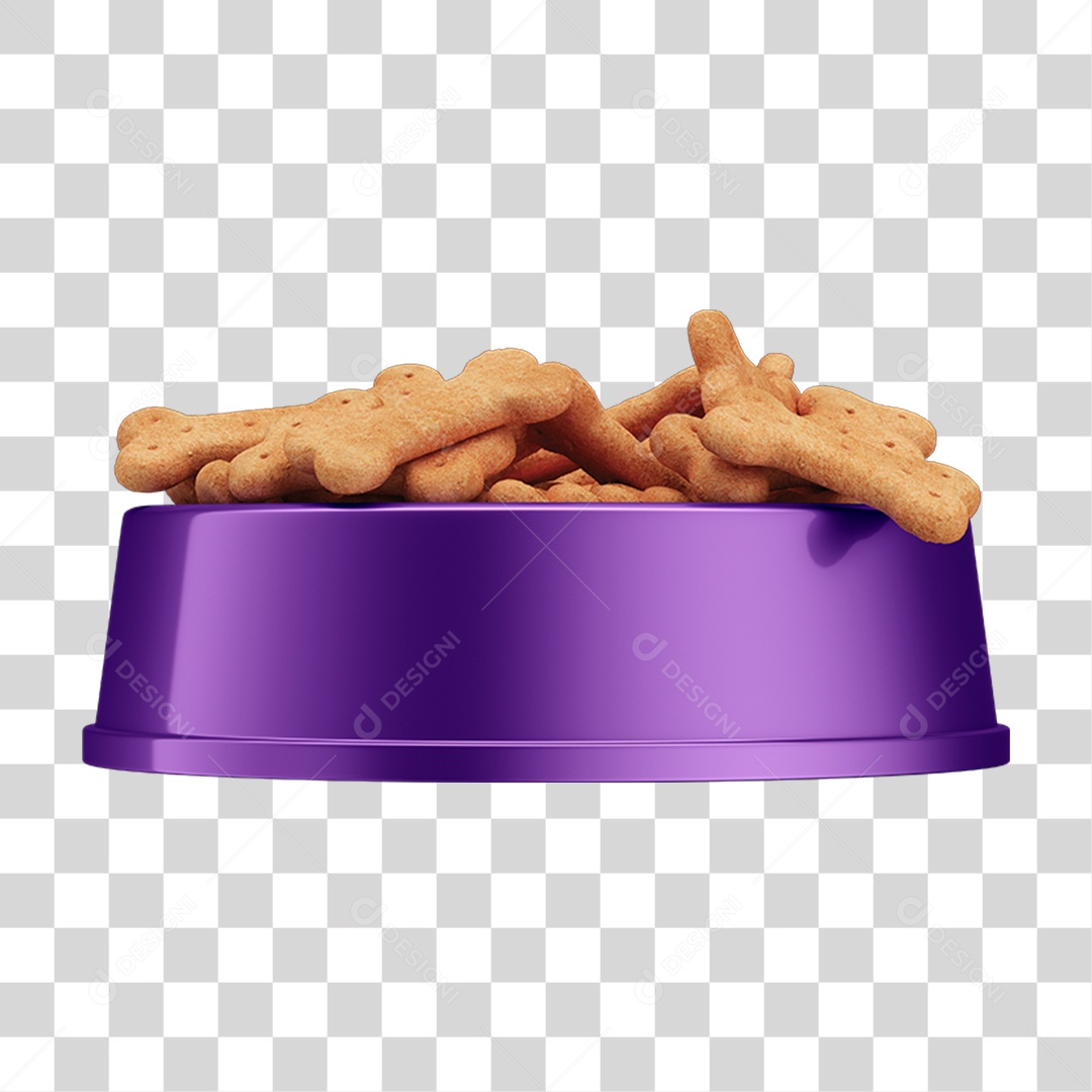 Comedouro Com Biscoitos de Pet PNG Transparente