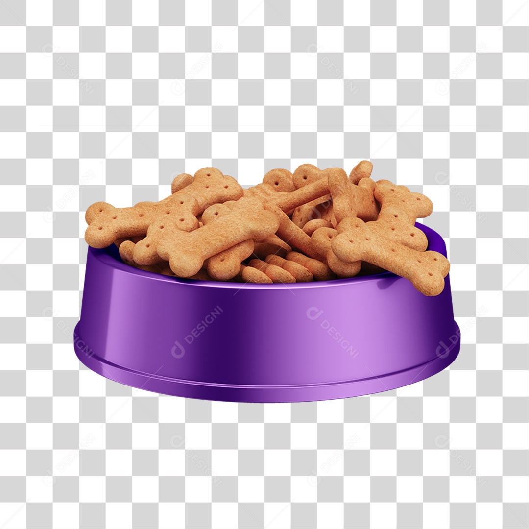 Comedouro Com Biscoitos de Pet PNG Transparente