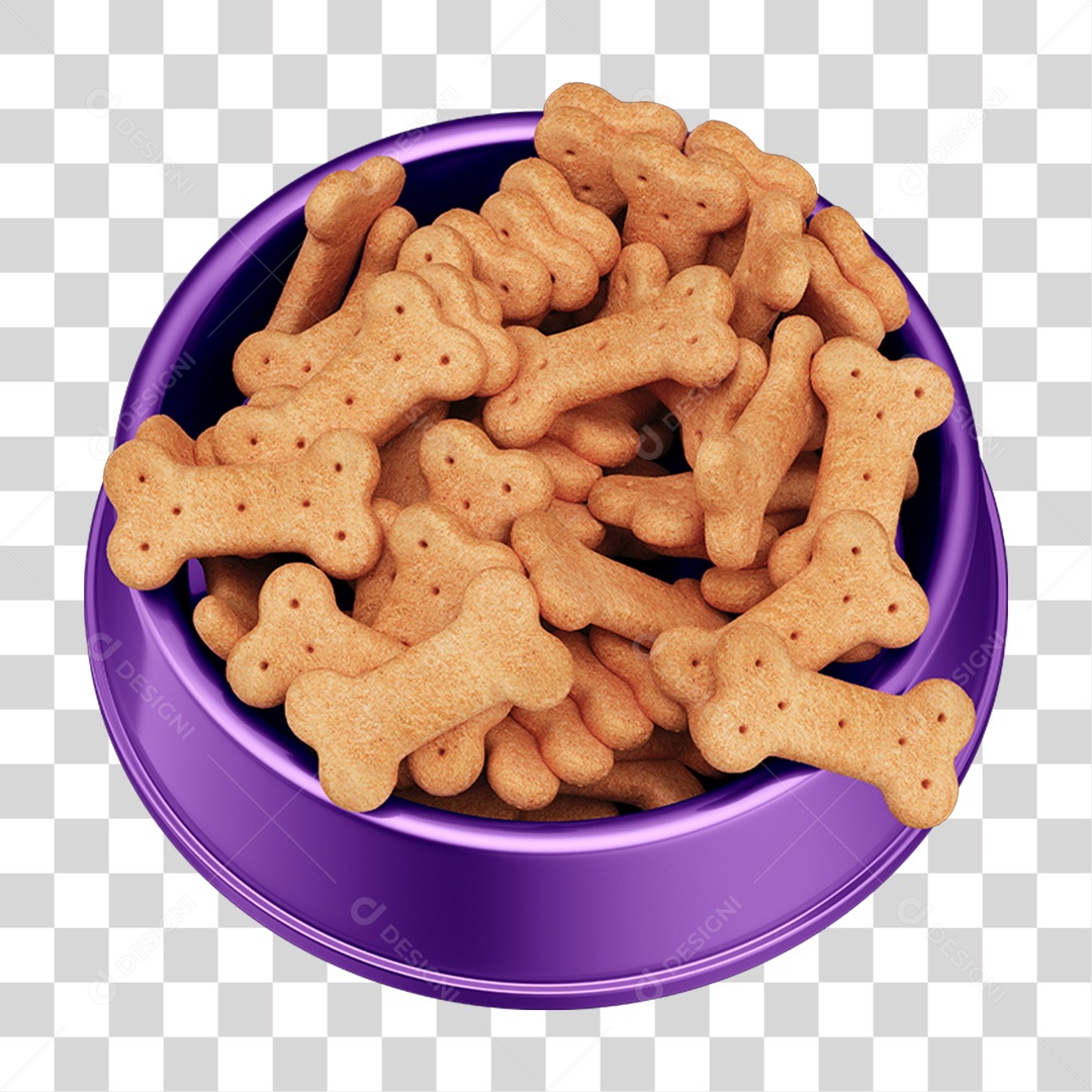 Comedouro Com Biscoitos de Pet PNG Transparente