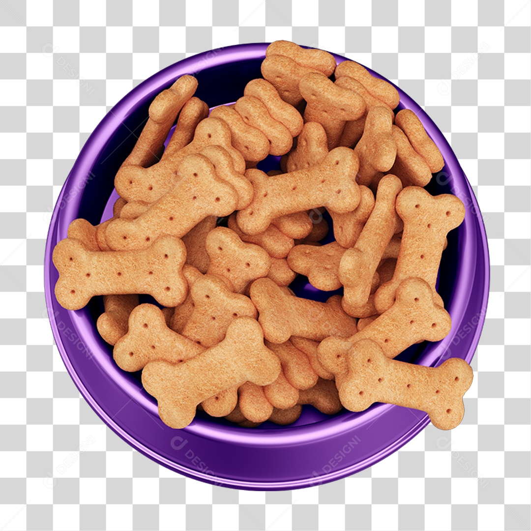 Comedouro Com Biscoitos de Pet PNG Transparente