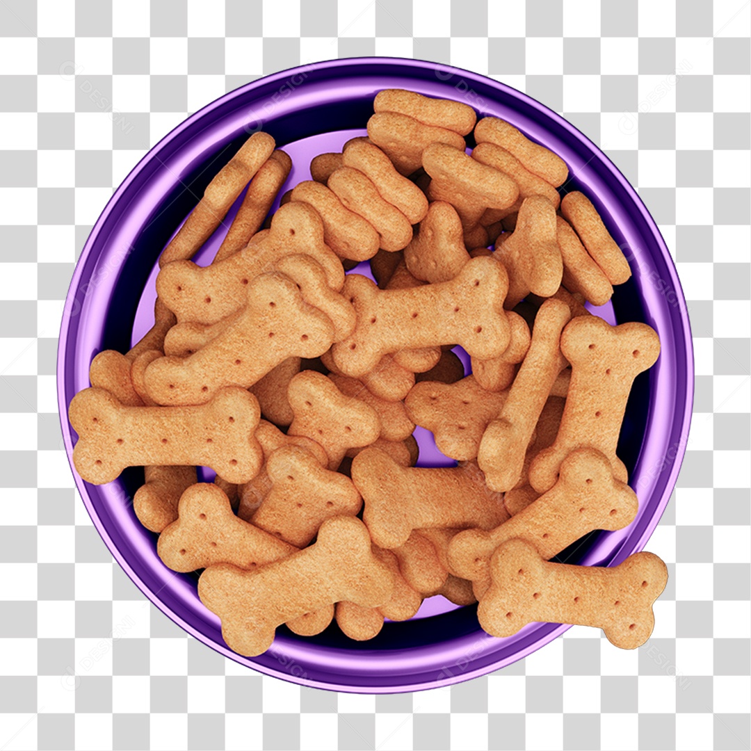 Comedouro Com Biscoitos de Pet PNG Transparente