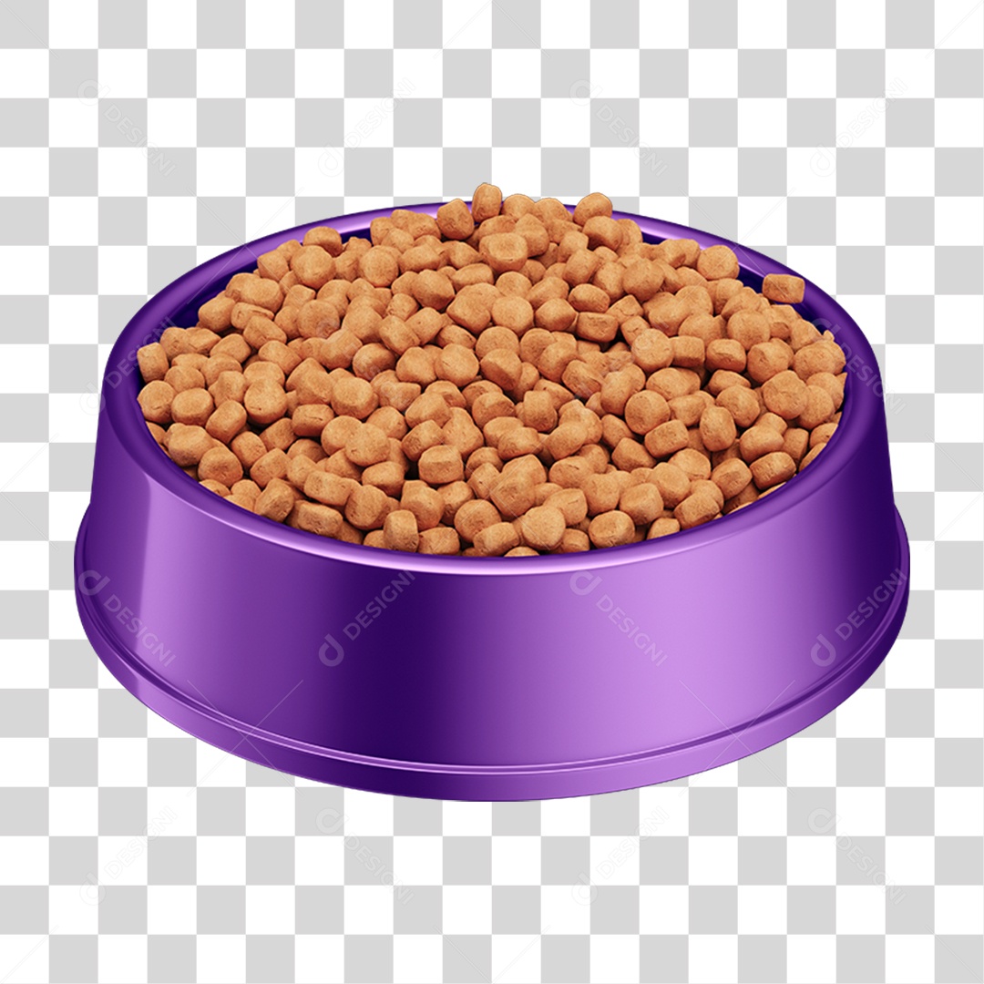Comedouro Com Ração de Pet PNG Transparente