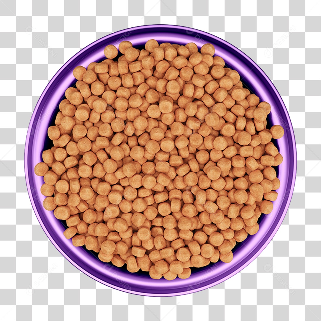Comedouro Com Ração de Pet PNG Transparente