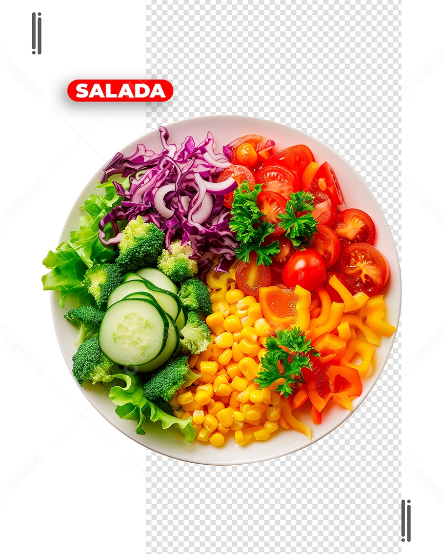 Salada Elemento 3D para Composição PSD