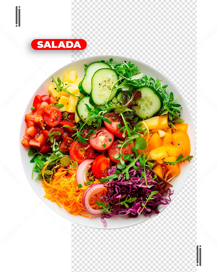 Salada Elemento 3D para Composição PSD