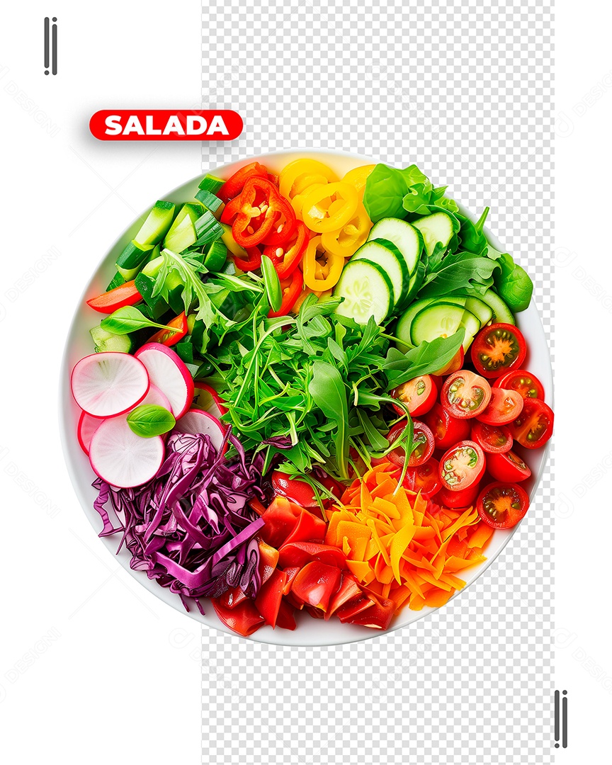 Salada Elemento 3D para Composição PSD