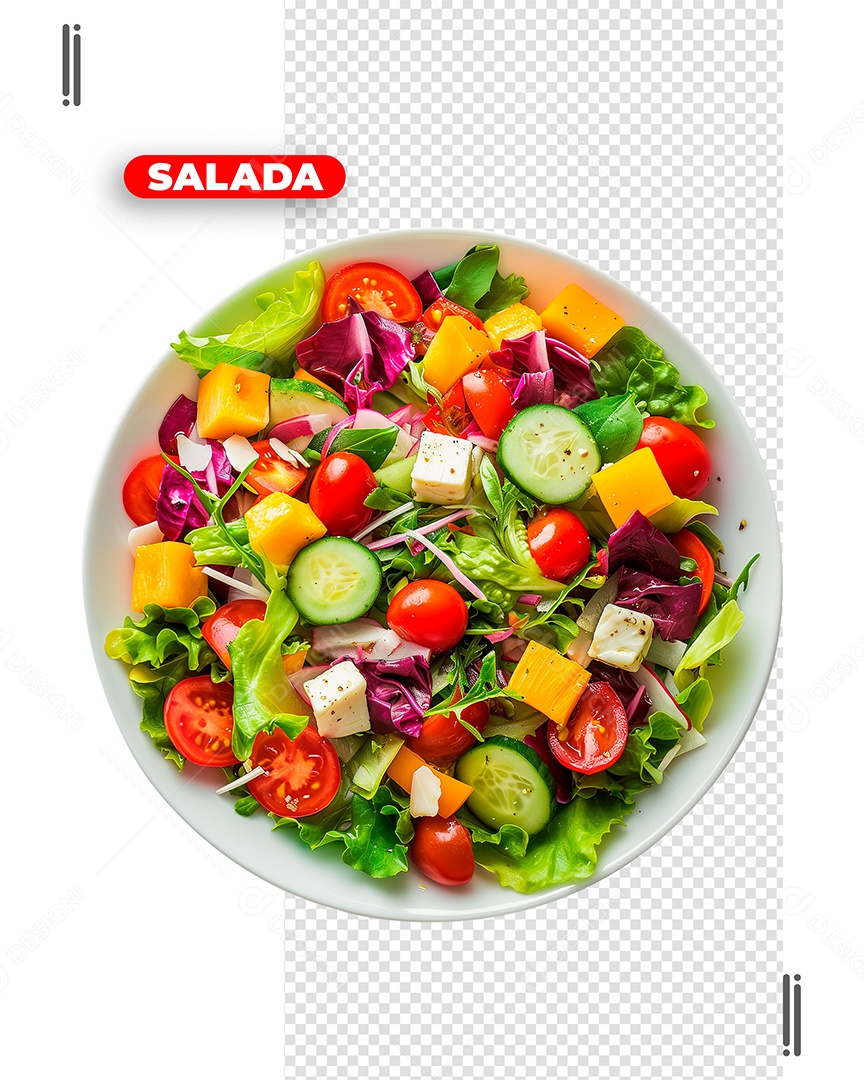 Salada Elemento 3D para Composição PSD