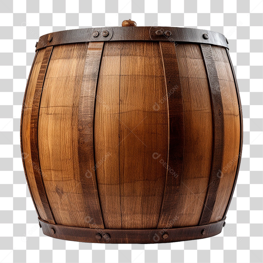 Barril de Carvalho de Madeira PNG Transparente