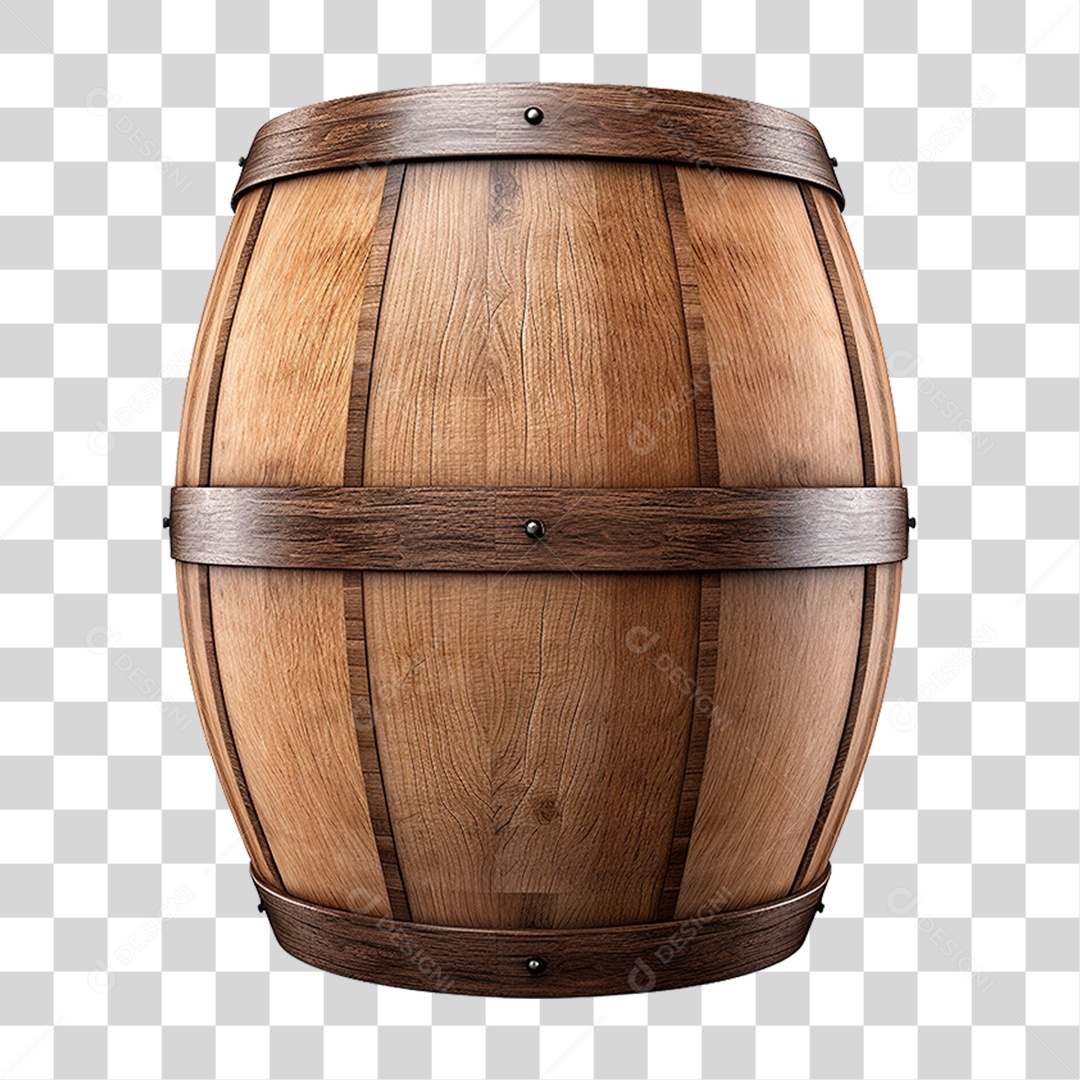 Barril de Carvalho de Madeira PNG Transparente