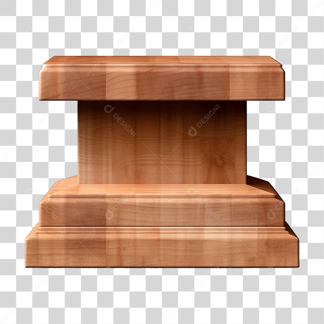 Pódio de Madeira PNG Transparente