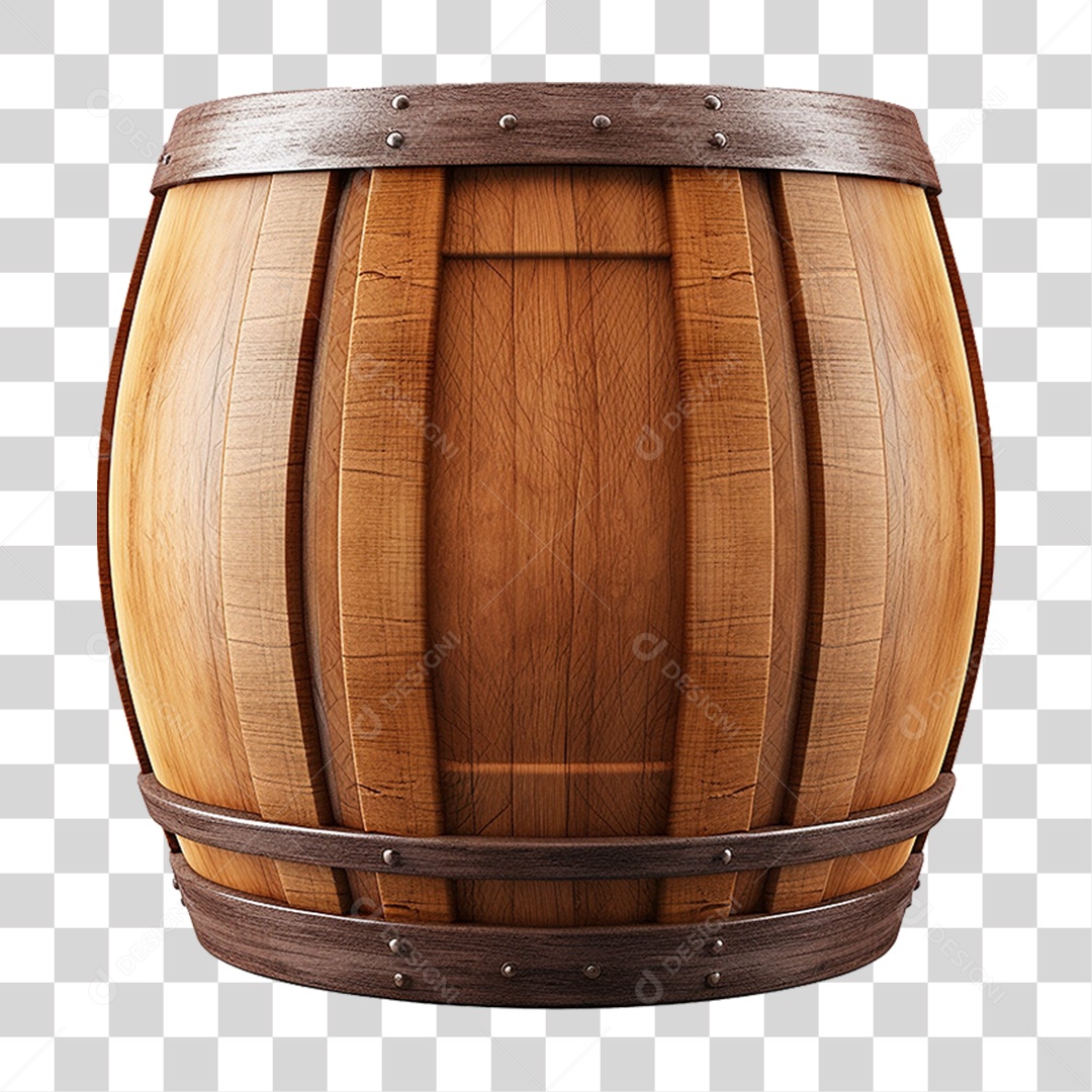 Barril de Carvalho de Madeira PNG Transparente