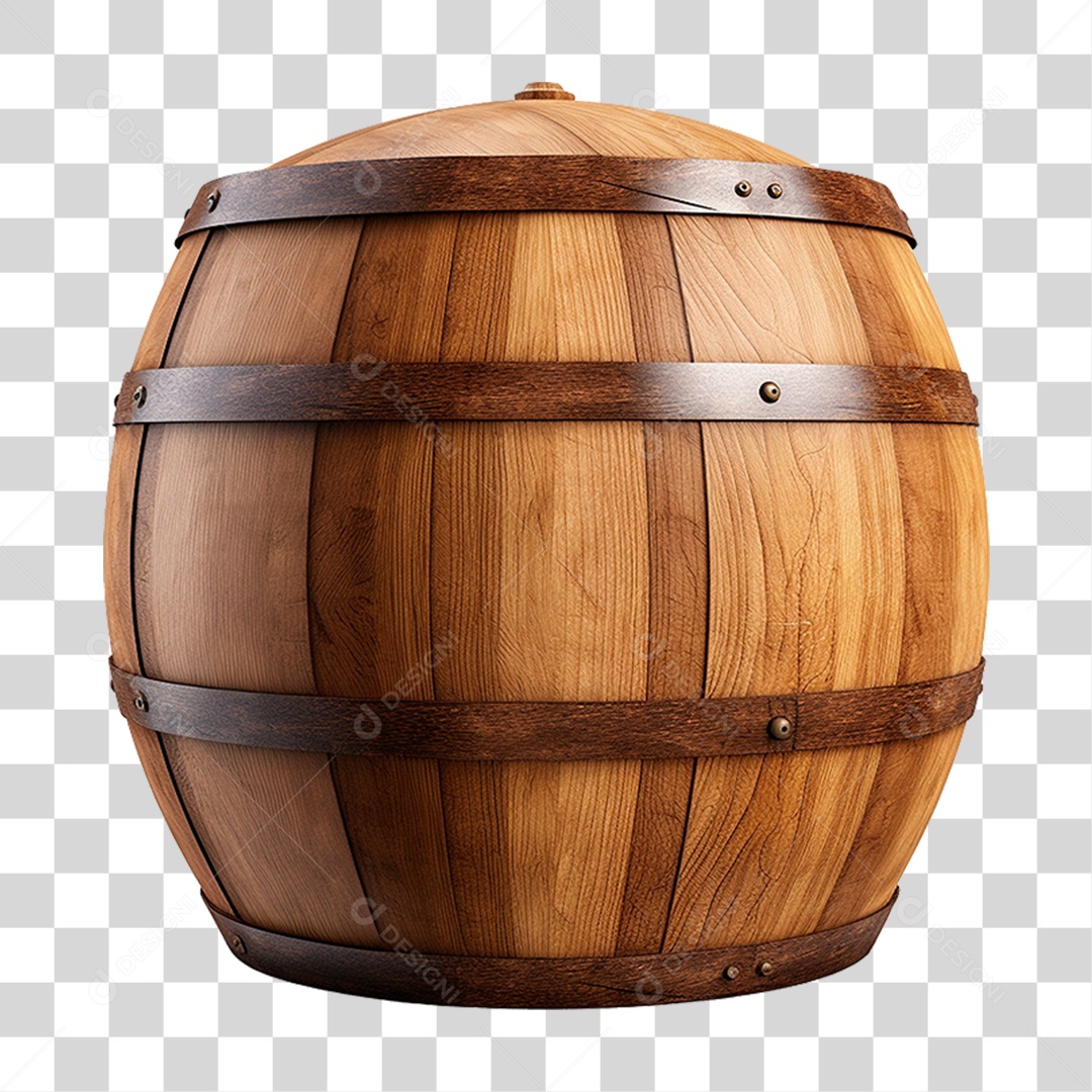 Barril de Carvalho de Madeira PNG Transparente