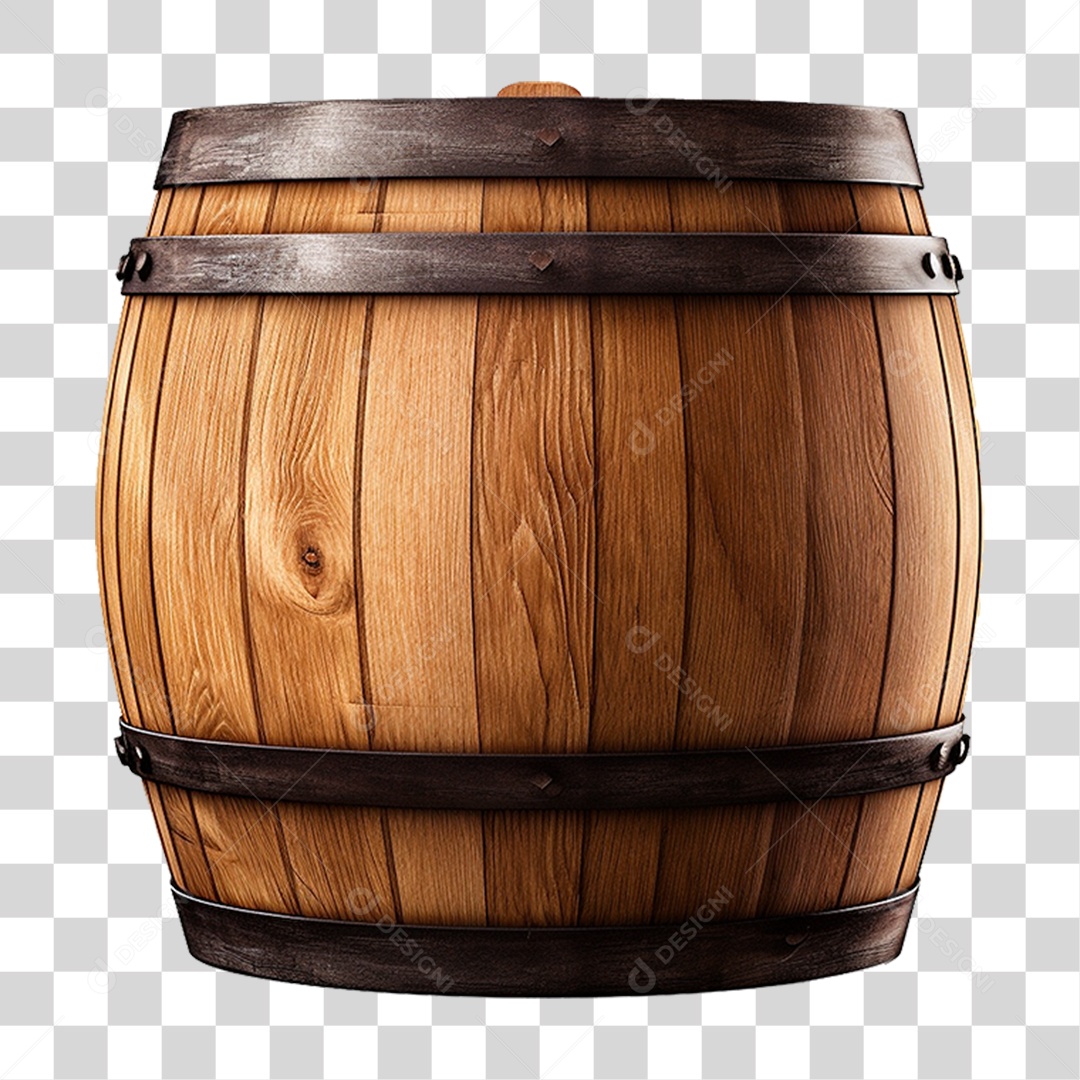 Barril de Carvalho de Madeira PNG Transparente