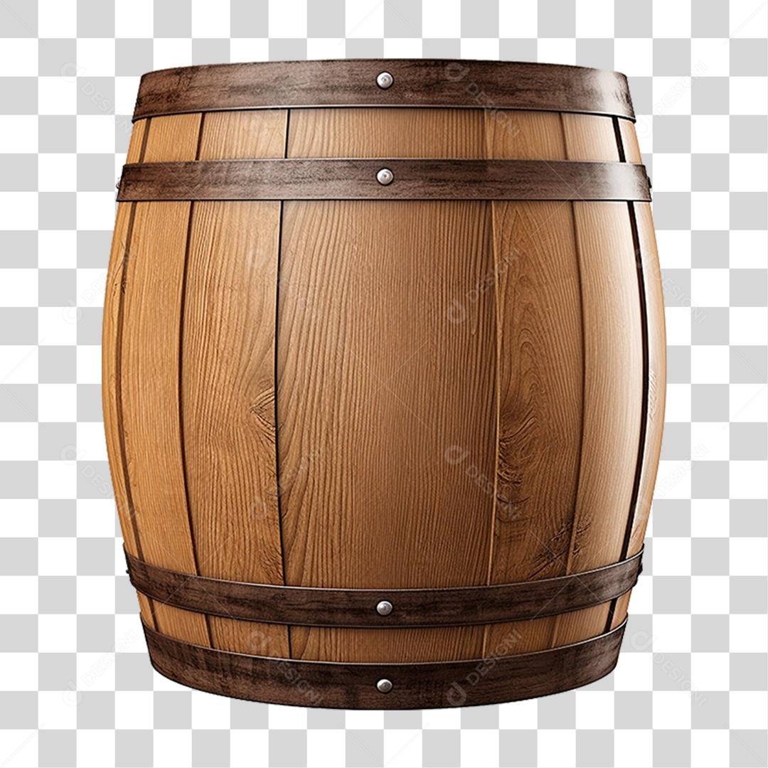 Barril de Carvalho de Madeira PNG Transparente
