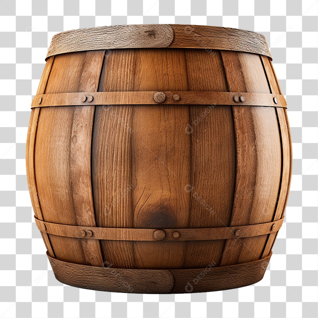 Transparent PNG Wooden Oak Barrel