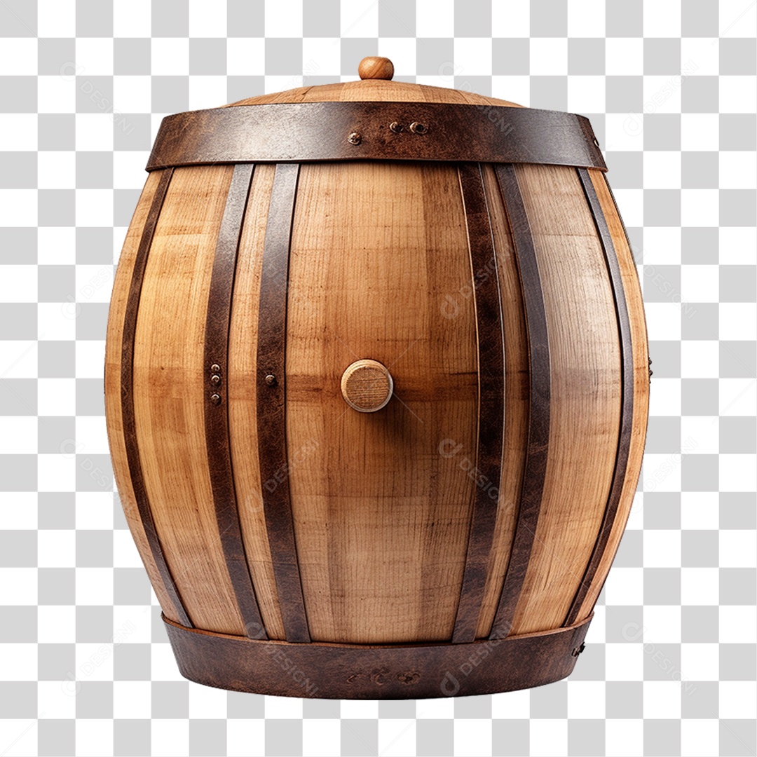 Barril de Carvalho de Madeira PNG Transparente