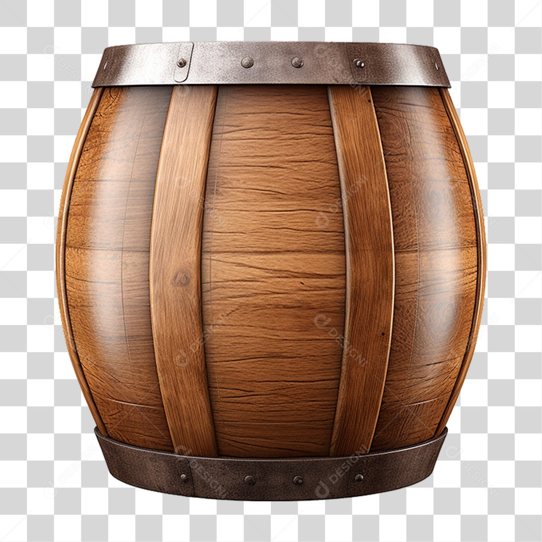Barril de Carvalho de Madeira PNG Transparente