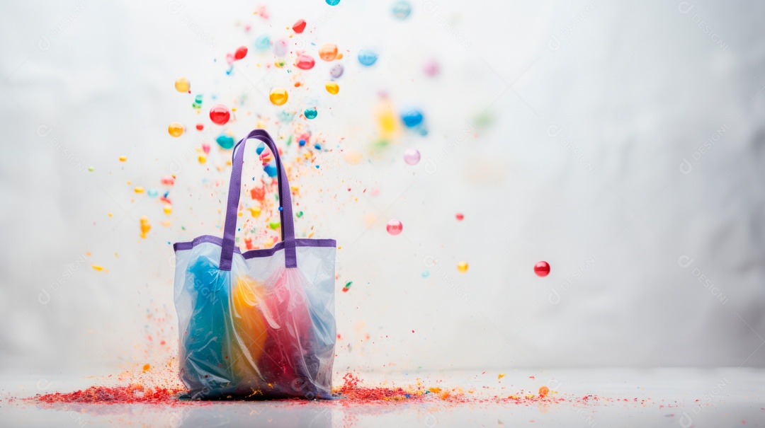 Dia internacional sem sacolas plásticas, 2 de julho, IA generativa.