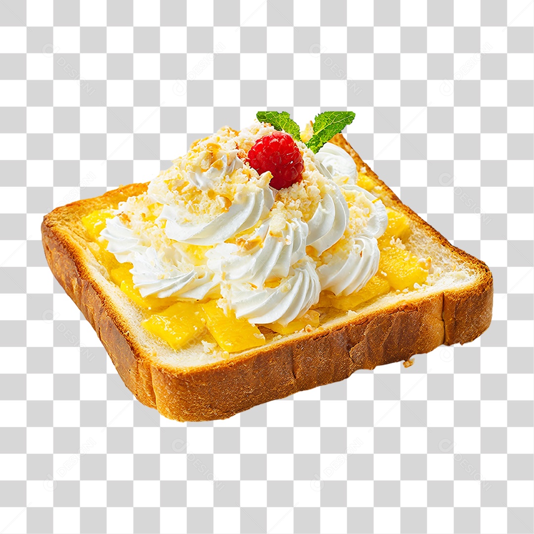 Torrada com Creme PNG Transparente