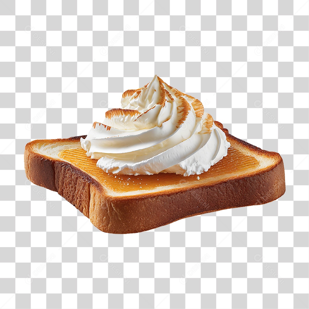 Torrada com Creme PNG Transparente