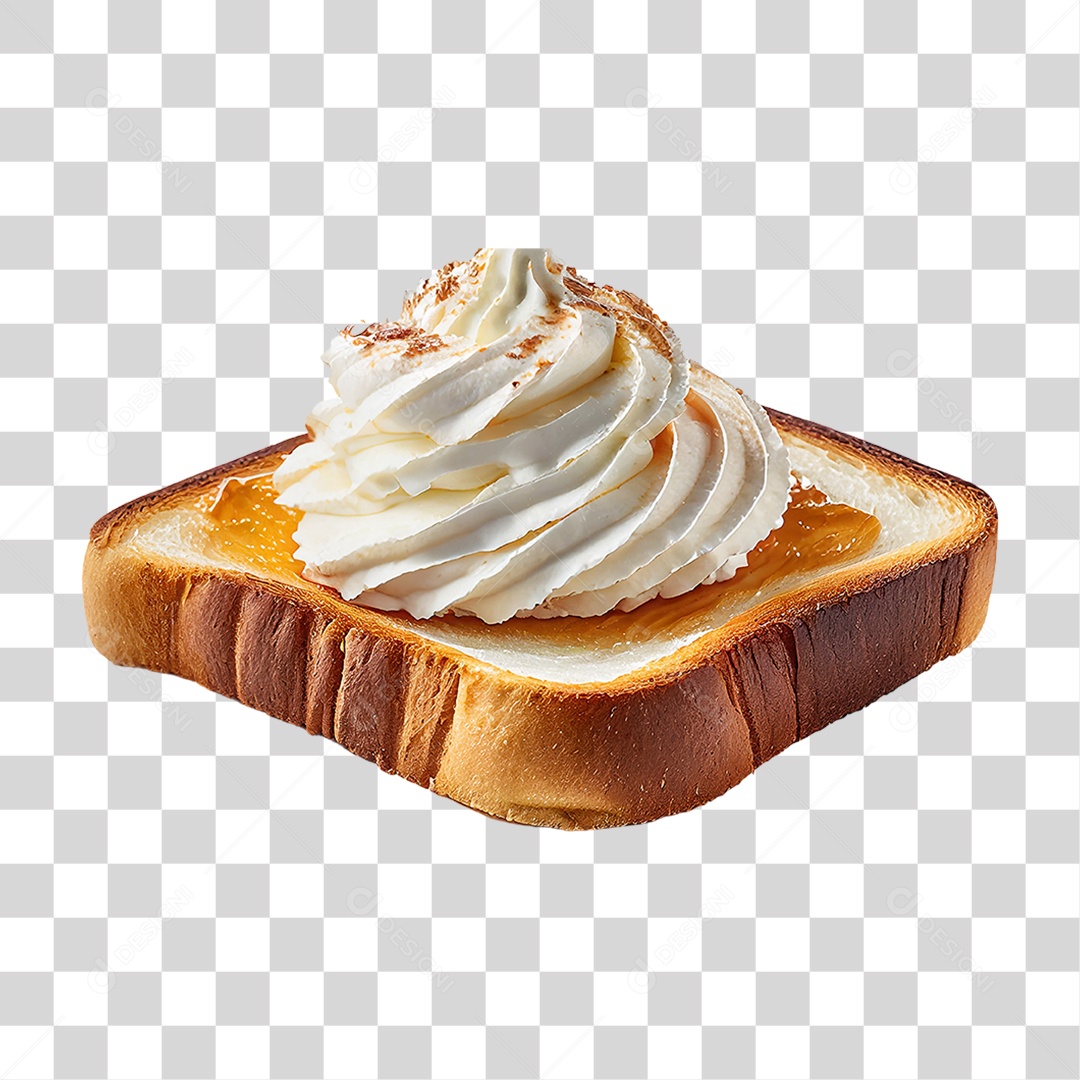 Torrada com Creme PNG Transparente