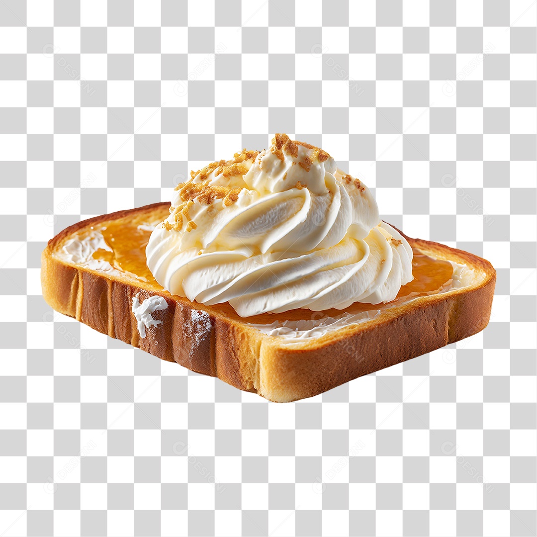 Torrada com Creme PNG Transparente