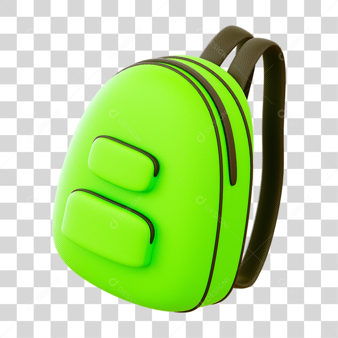 Mochila Verde PNG Transparente