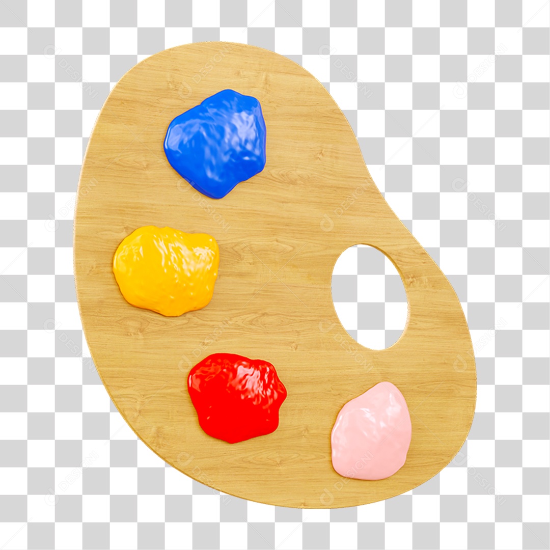 Paleta Tintas Cores PNG Transparente