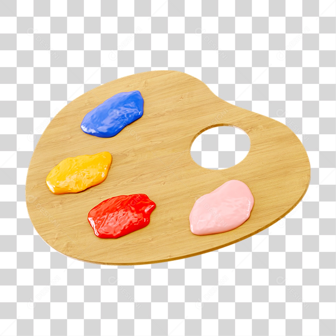 Paleta Tintas Cores PNG Transparente