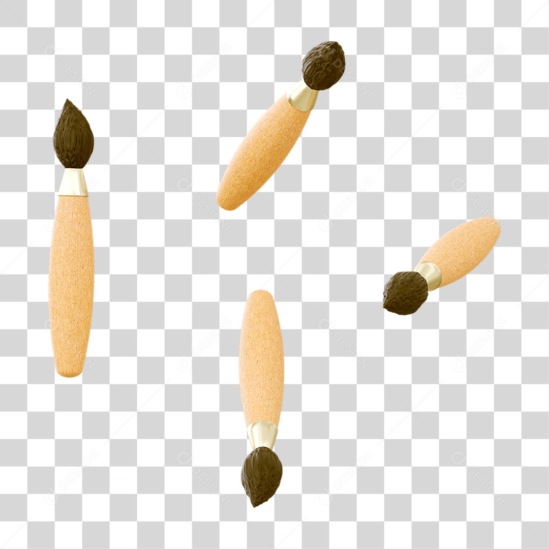 Pincéis de Pintar PNG Transparente