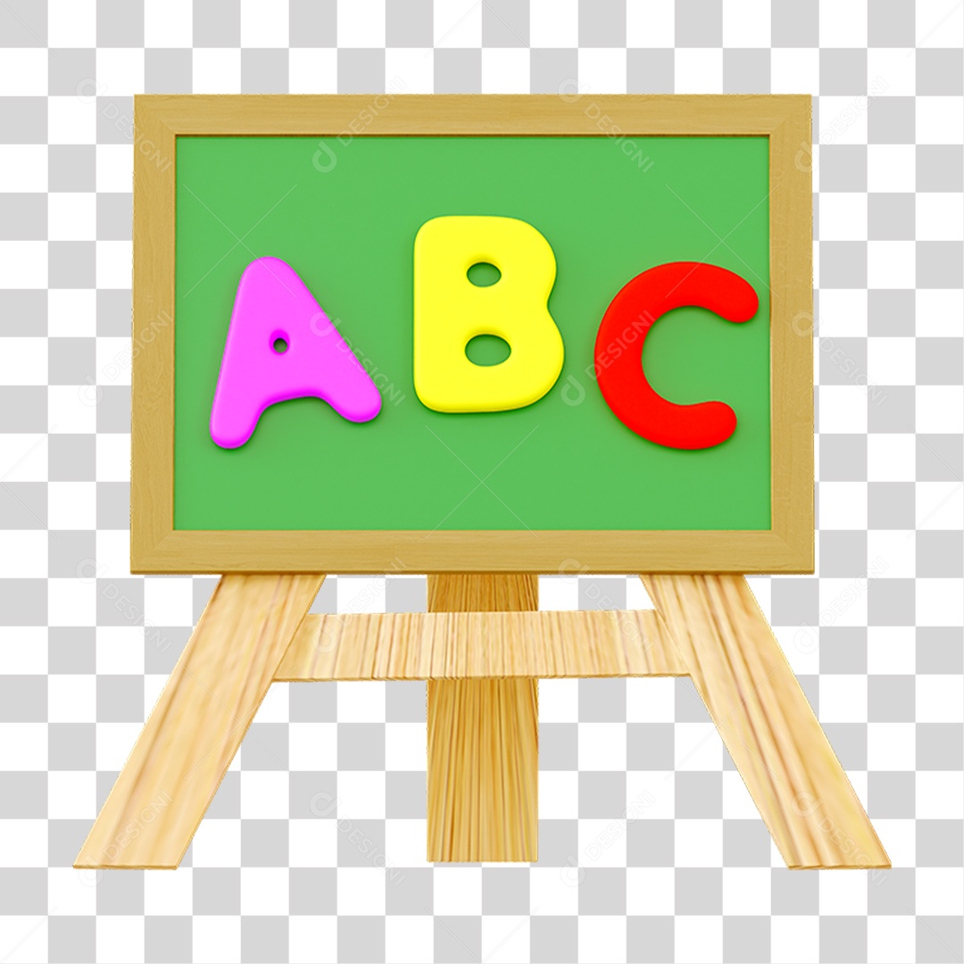 Quadro Negro com Letras PNG Transparente