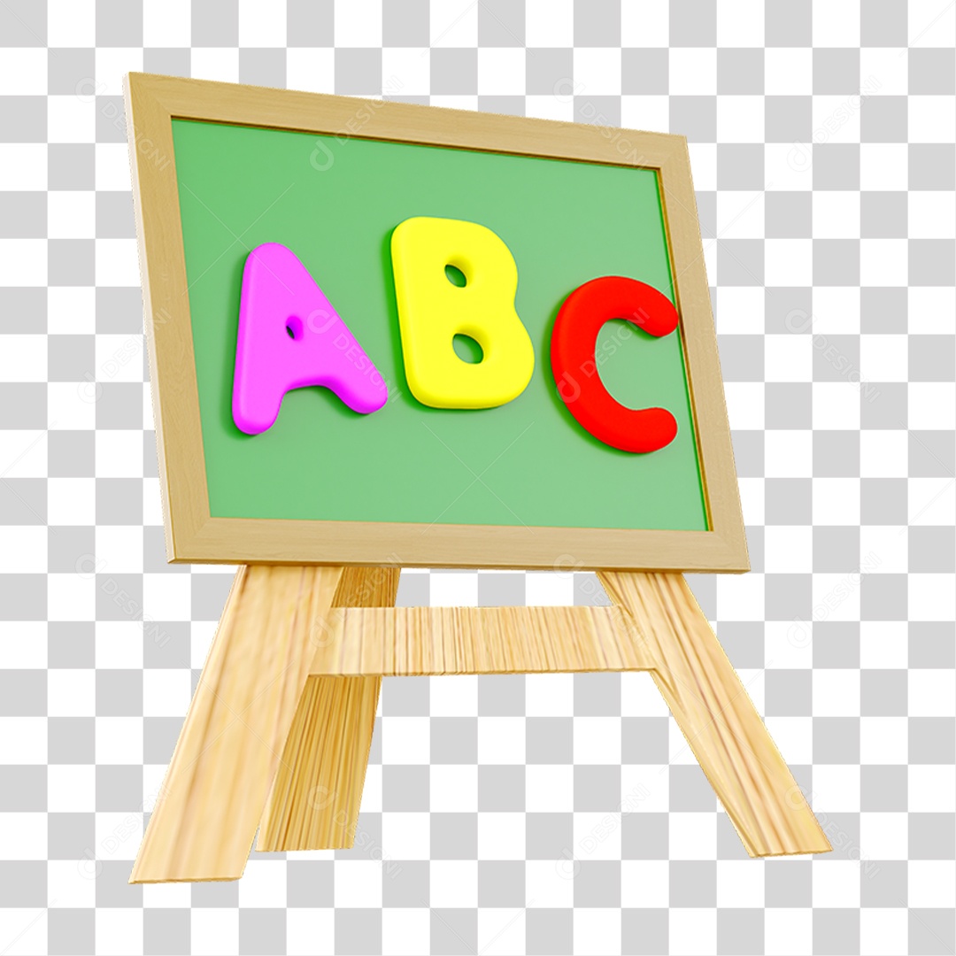 Quadro Negro com Letras PNG Transparente