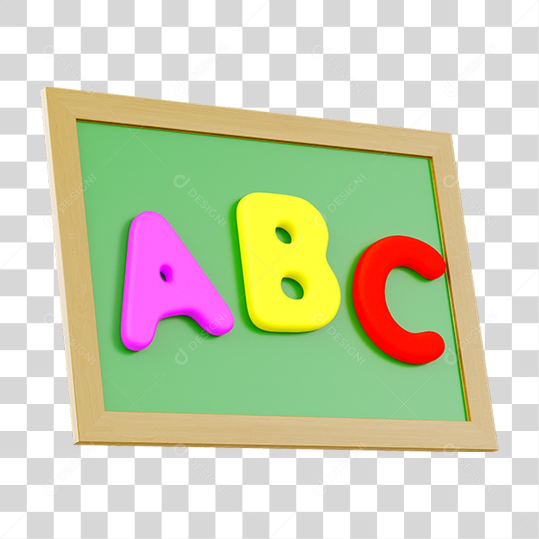 Quadro Negro com Letras PNG Transparente