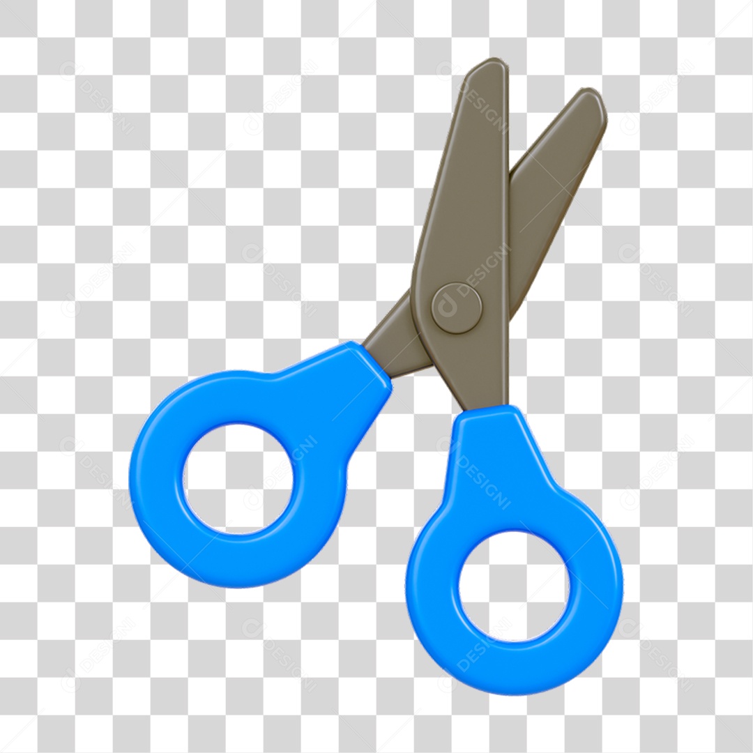 Tesoura Escolar Volta ás Aulas PNG Transparente