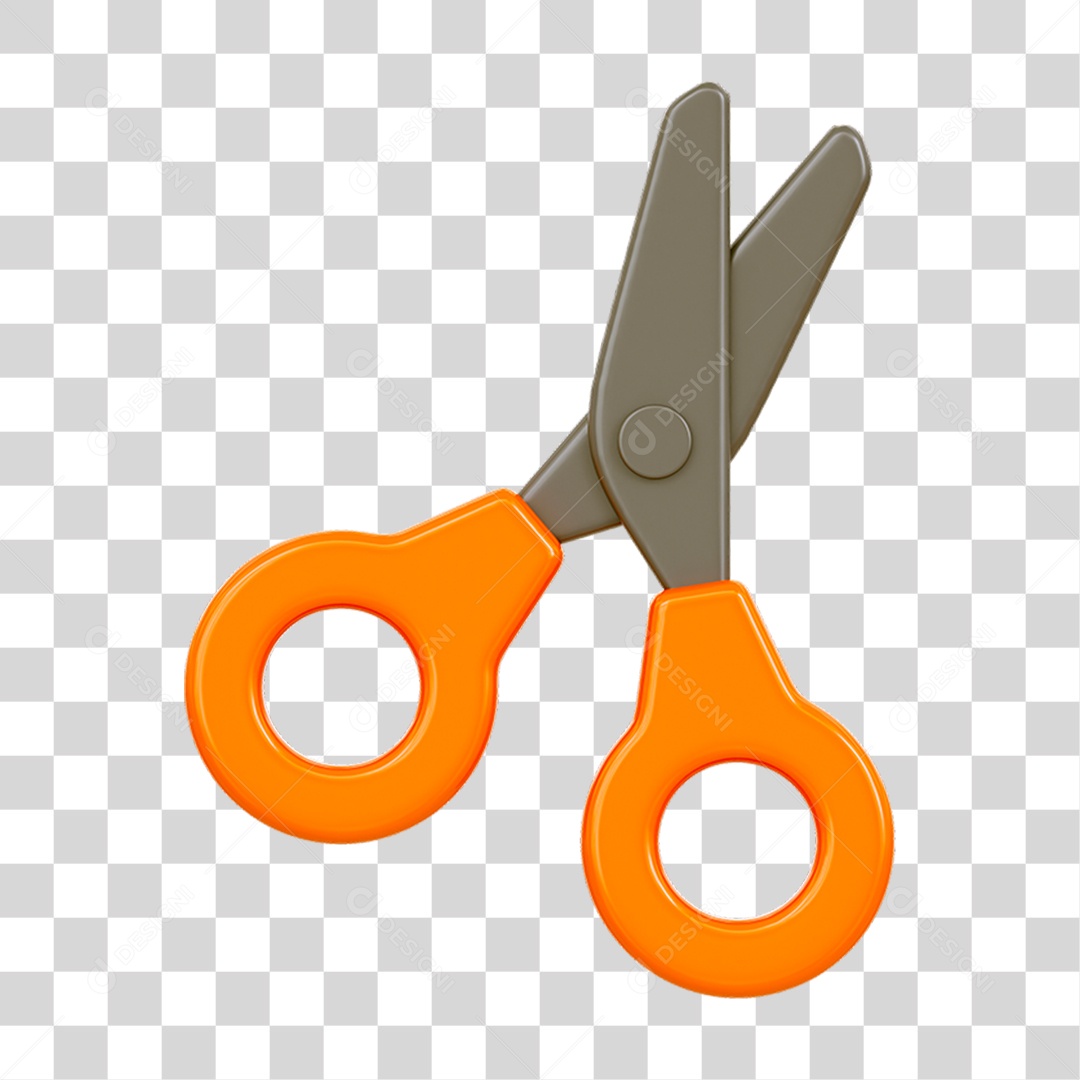 Tesoura Escolar Volta ás Aulas PNG Transparente