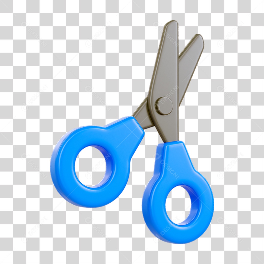 Tesoura Escolar Volta ás Aulas PNG Transparente