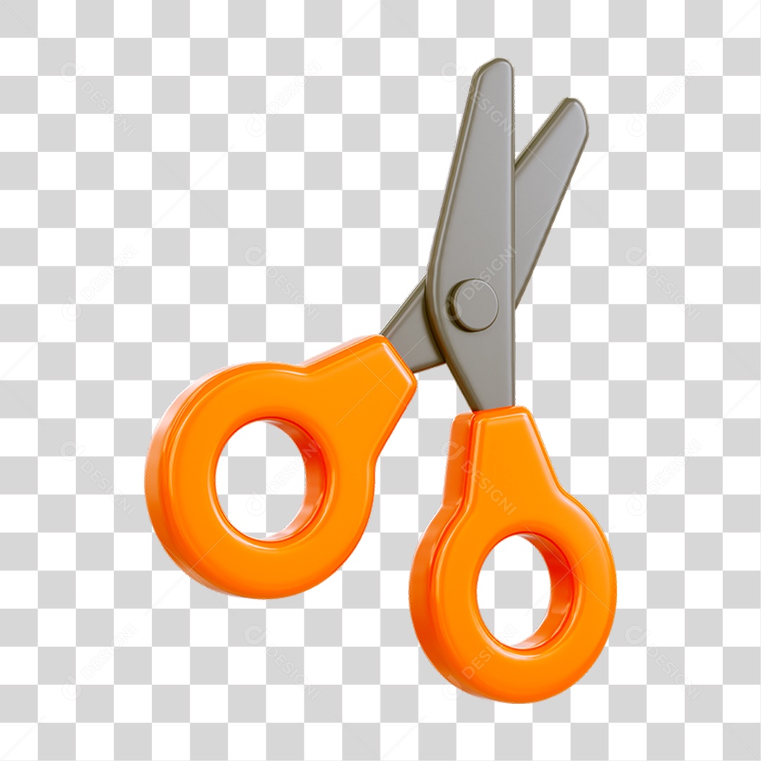 Tesoura Escolar Volta ás Aulas PNG Transparente