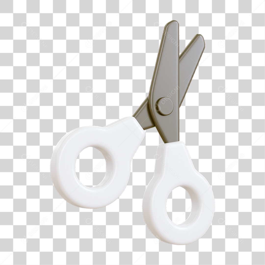 Tesoura Escolar Volta ás Aulas PNG Transparente