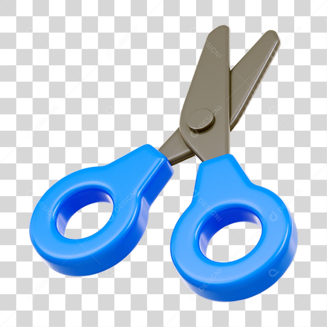 Tesoura Escolar Volta ás Aulas PNG Transparente