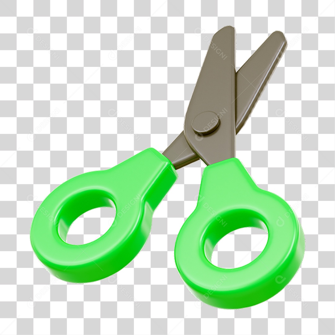 Tesoura Escolar Volta ás Aulas PNG Transparente