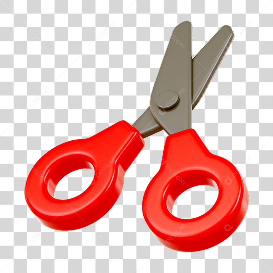 Tesoura Escolar Volta ás Aulas PNG Transparente