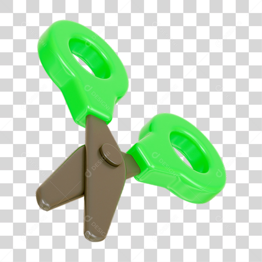 Tesoura Escolar Volta ás Aulas PNG Transparente