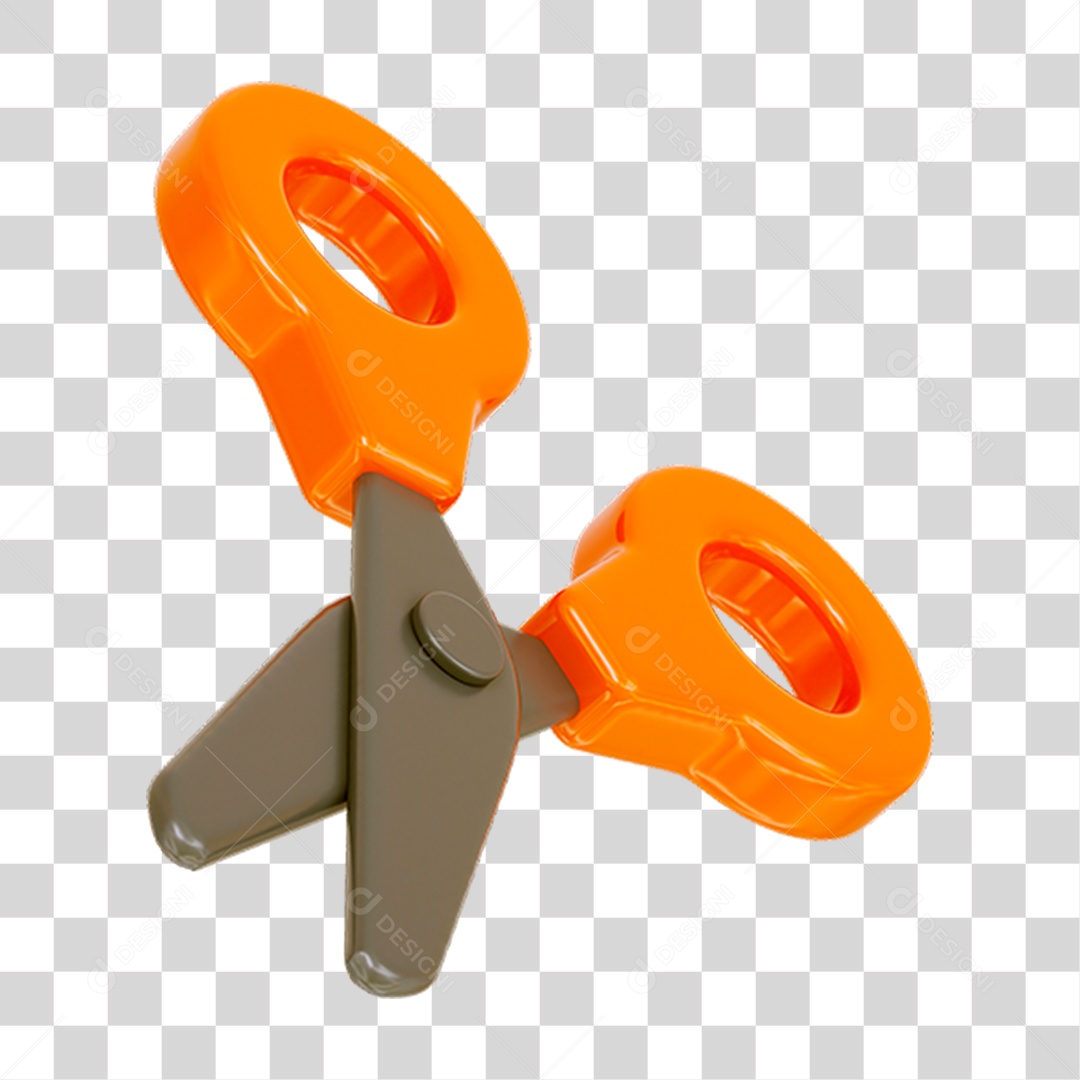 Tesoura Escolar Volta ás Aulas PNG Transparente