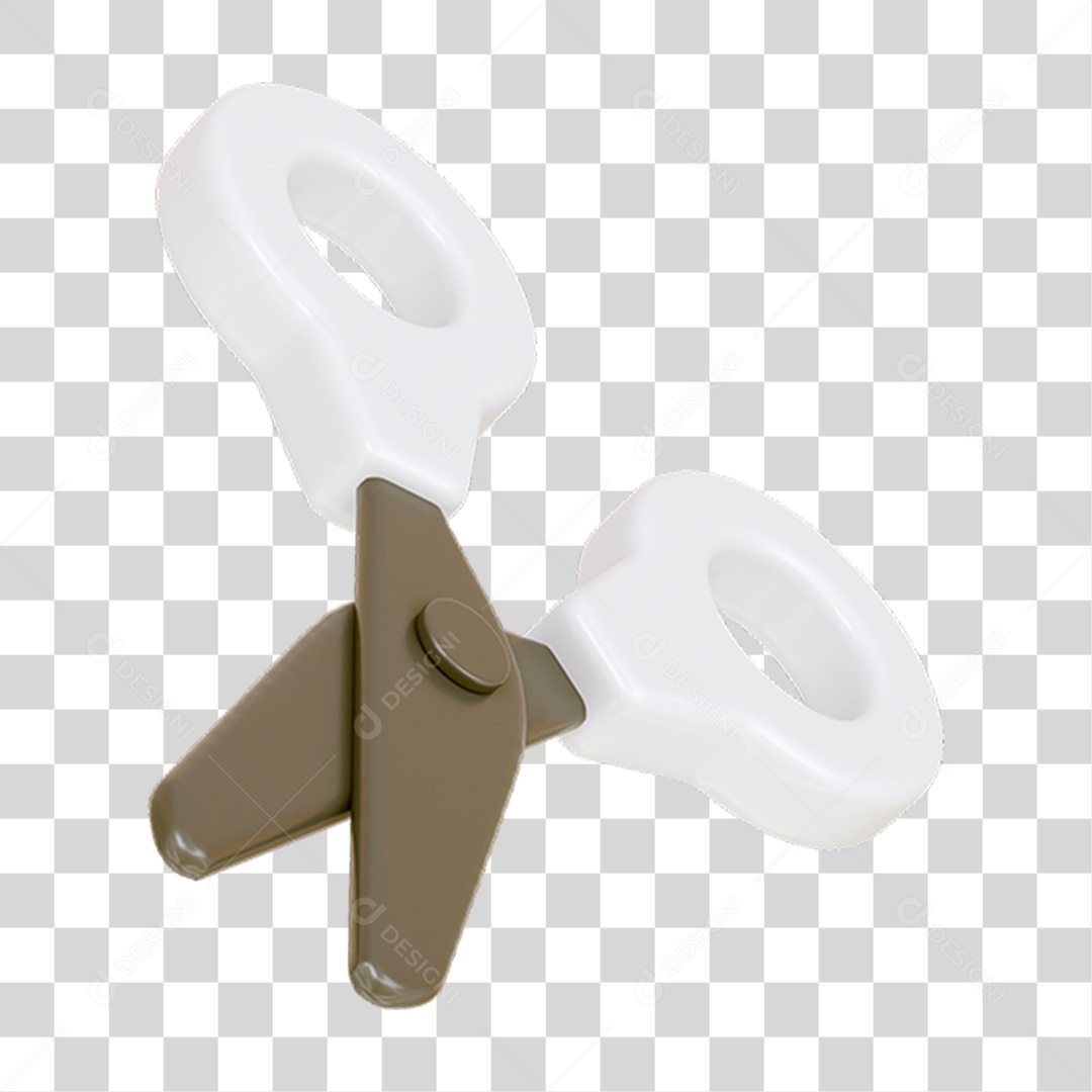 Tesoura Escolar Volta ás Aulas PNG Transparente