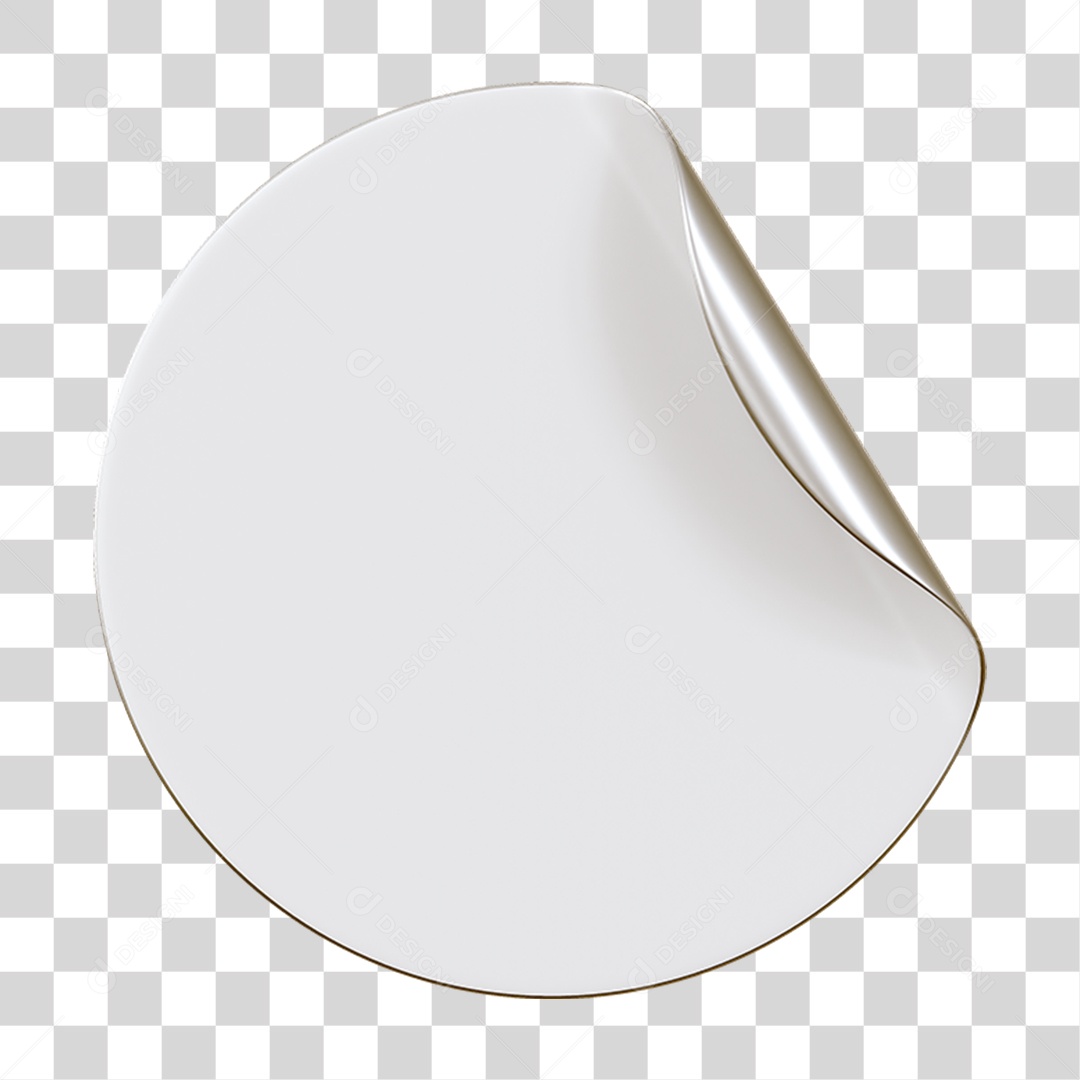 Adesivo Plástico Redondo PNG Transparente