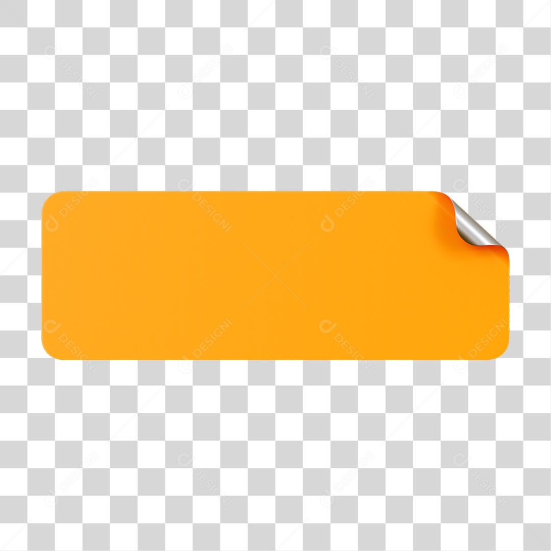 Adesivo Plástico Retangular PNG Transparente