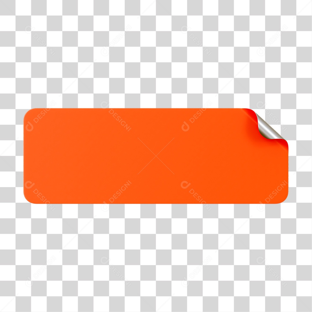 Adesivo Plástico Retangular PNG Transparente