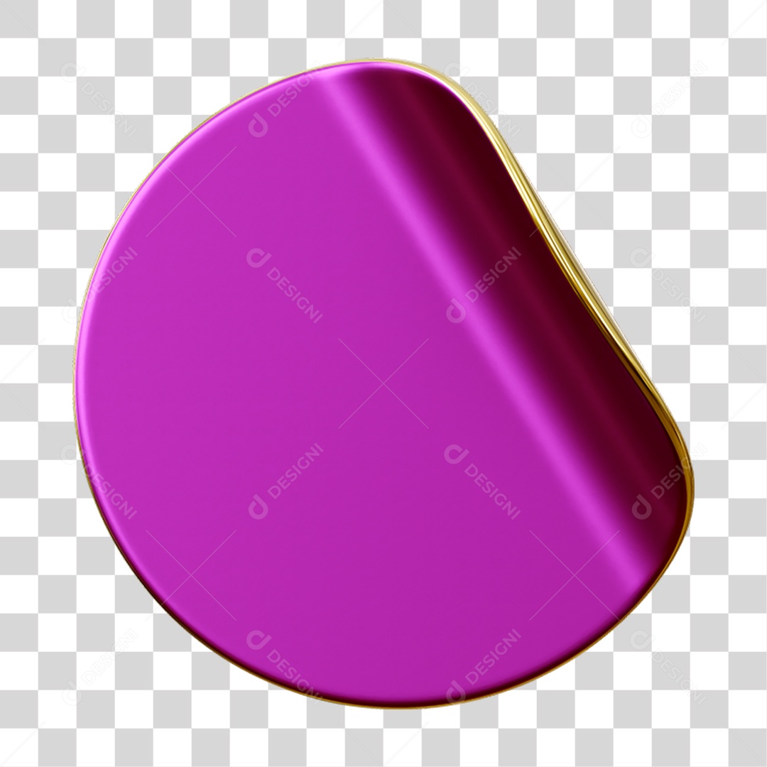 Adesivo Plástico Redondo PNG Transparente